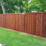 standard wood fence front stained
