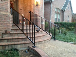iron handrails Denton TX handrail installation
